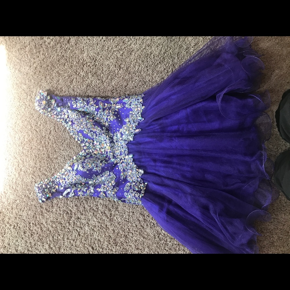 MacDuggal Short Purple Prom/ Pageant dress